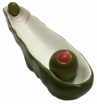 Olive Boat Server Olives or Appetizers Tray 16.5in Long Rare Bella Casa by Ganz - £13.44 GBP