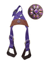 Horse Western Purple Nylon Adjustable Saddle Youth Rider Kids Buddy Stir... - $36.99