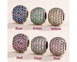 Retired 925 Sterling Silver Pave Lights Charm Bead with CZ Charm Fits DI... - $16.20