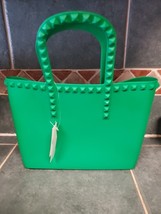 Cato Fashions Green Plastic Stud Handbag Purse NWT - $275.31 MXN