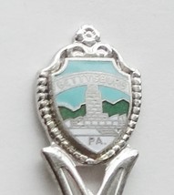 Collector Souvenir Spoon USA Pennsylvania Gettysburg Monument Cloisonne Emblem - £3.94 GBP