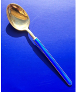 Aksel Holmsen Norway Sterling Gold Wash Enamel Demitasse Coffee Spoon 4 ... - £21.41 GBP