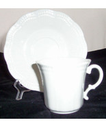 4 MIKASA ALLURA WHITE DH900 COFFEE CUP SAUCERs SETS - £17.04 GBP