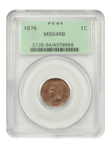 1876 1C Pcgs MS64RB (Ogh) - £641.17 GBP