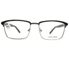 Alberto Romani Eyeglasses Frames AR 9000 BK/SI Black Silver Square 52-17-140 - £44.50 GBP