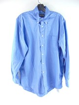 Lands End Blue Cotton Long Sleeve Button Down Dress Shirt 16-34 Regular - £19.46 GBP