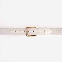 The Eugene White & Gold Woven Leather Belt image 4