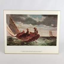 Vtg Art Winslow Homer “Breezing Up” 760 Sailboat Seascape Print Replica ... - $26.72
