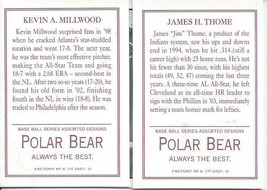 2003 Topps T205 Triple Folder Polar Bear Pictures Inside K Millwood J Thome 51 - £0.79 GBP