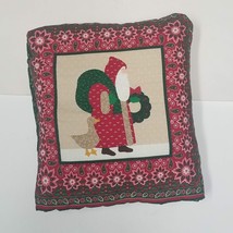 67&quot; Tied Quilt Christmas Holiday Santa Fold-Up Storage Bag Throw Pillow ... - £8.50 GBP