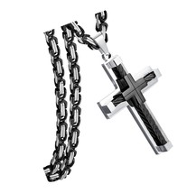 Cross Necklace for Men Large Cross Chain Cross Chain - £58.60 GBP
