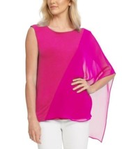 MSRP $69 Dkny One-Sleeve Mesh Top Pink Size Large - £18.56 GBP