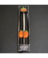 Vintage Black Halloween Pumpkin Novelty Taper Candles Spooky Fall Decora... - $209.94 MXN