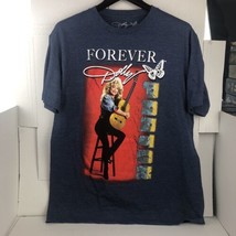 Dolly Parton T Shirt Men&#39;s Blue Shirt Forever Dolly Size Large Authentic NEW - £15.16 GBP