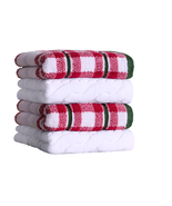 Signature Soft Holiday Decor 4PK Hand Towel, Red Plaid - €36,35 EUR