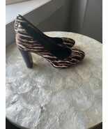 Michael Kors Susan Flex Pump Hair Calf  Size 6M Color Dark Camel Tiger P... - $48.51