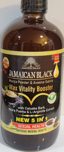 Organic Jamaican Black Maca Powder &amp; Aveena Sativa Max Vitality Booster 16oz - £32.66 GBP