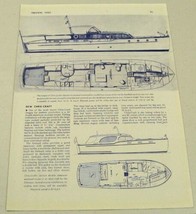 1945 Magazine Picture Article Chris-Craft Boat Designs 60 Ft Cruiser &amp; 36 Ft  - £11.15 GBP