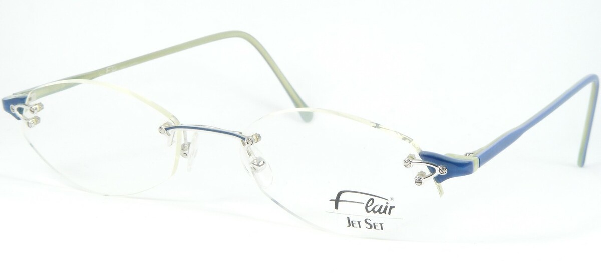 Gafas Flair Jet Set 674 Col 247 Plata/Azul 50-20-142mm Alemania - $195.02