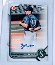 2022 Bowman Chrome Bryan Woo 1st on Bowman Prospect Autographed Baseball Trading - $20.00