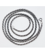 Vintage 925 Sterling Silver Twisted Rope Chain Layering Necklace 26 in - £60.72 GBP