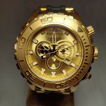 INVICTA SUBAQUA  MENS QUARTZ 52MM GOLD CASE -Needs new Battery image 2