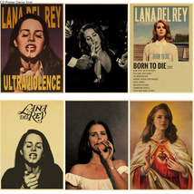 Hot Singer Lana Del Rey Retro Poster Kraft Paper Prints Posters DIY Vintage Home - £1.03 GBP+