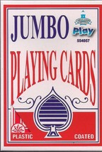 Jumbo Playing Card Deck Standard Deck Larger Size Bigger Numbers New - $12.34