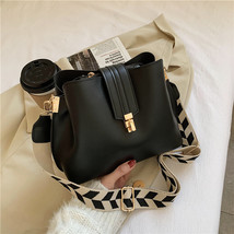 Vintage Simple Small PU Leather Bucket Crossbody Bags for Women Designer Fashion - £37.01 GBP