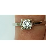 Estate  14K White Gold  Engagement  Ring:  .50ct Brilliant Cut Diamond Ring - £1,792.53 GBP