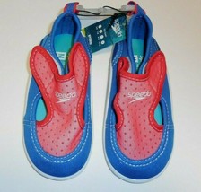 Speedo Kids Baby Unisex Blue Red Surfwalker Beach Pool Water 7/8 Shoes Hybrid  - £15.65 GBP
