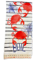 Anthropologie VINTAGE Sea Food Fun Dishtowel Colorful Ocean Nautical Cra... - $18.02