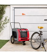  Pet Bike Trailer Red and grey Oxford fabric, iron, PVC Small - $151.99