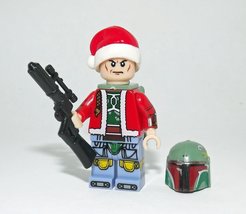 Boba Fett Santa Christmas Star Wars Custom Minifigure - $6.00