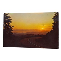 Postcard Sunset On The Blue Ridge Parkway North Carolina Chrome Unposted - £5.54 GBP