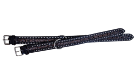 Shwaan Leather Dog Collar Black Classic Pet Collar For Medium Size Pet|a... - £45.45 GBP