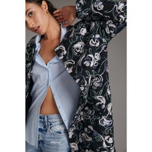 New Anthropologie Floral Embroidered Coat by Hutch $260 X-SMALL Blue - $2,227.26 MXN