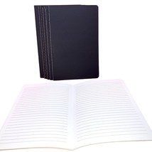 7PK Writing Tablets Lined Paper Notebooks 8in x 5in Black - £10.22 GBP