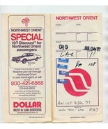 Northwest Orient Airlines Ticket Jacket &amp; Ticket 1977 - £14.01 GBP