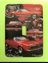 An item in the Crafts category:  Chevy Camaro Metal Switch Plate Cars