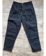 Free People Pleated Jeans Trouser Pant Washed Black Button Fly size 4 Black - $688.83 MXN