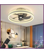 Modern Dimmable LED Ceiling Fan Light w/ Remote | Quiet Motor, 6 Speeds,... - €89,03 EUR+