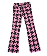 Loudmouth Golf Pants Womens Hot Pink Houndstooth Flares Sz 2 (30×31) - $38.00