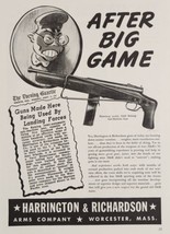 1942 Print Ad H&amp;R Paratroop Model Reising Sub-Machine Gun Hirohito Cartoon WW2 - £28.69 GBP