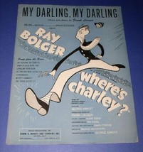 AL HIRSCHFELD ARTWORK RAY BOLGER SHEET MUSIC 1948 MY DARLING MY DARLING - £19.13 GBP