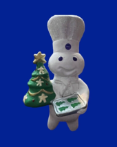 VTG 1998 Pillsbury Doughboy Cookies And Tree Christmas Ornament Glitter Danbury - £11.89 GBP
