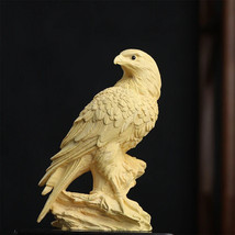Boxwood 14cm Elegant Eagle Sculpture Wooden Animal Statue Preferment Gift - $117.81