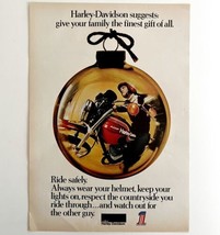 Harley Davidson Christmas Advertisement 1974 Motorcycle Ephemera LGBinHD - $39.99