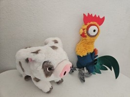 Disney Store Moana Hei Hei Rooster Chicken Pua Pig Plush Stuffed Animals - $17.76