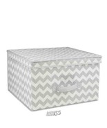 Home Basics Chevron Collapsible Desk Office Crafts Storage Box 16&quot;Lx16&quot;D... - $14.24